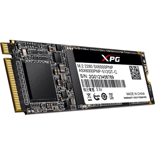 ADATA XPG SX6000 Pro 512 GB (ASX6000PNP-512GT-C): Интерфейс подключения M.2 (PCI-E)