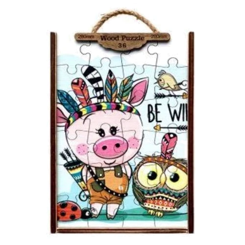 Деревянные пазлы Tatev Индеец Хрю и друзья, 36 элементов (1305): Производитель Tatev