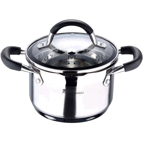 Кастрюля MasterPro Foodies collection BGMP-1504-BK с крышкой 16 см1.8 л (00000025284)
