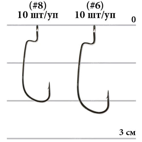 Крючок Decoy Mini Hook MG-1 6, 10шт (1562.00.18): Тип Офсетный