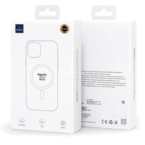 Чехол для iPhone WIWU Crystal Magnetic Case Transparent for iPhone 13 Pro Max: Материалы Силикон