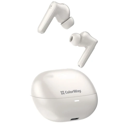Наушники ColorWay Slim TWS-1 Earbuds Long Life Beige (CW-TWS1BE): Дополнительно Совместимость с Android, Совместимость с Apple, TWS наушники