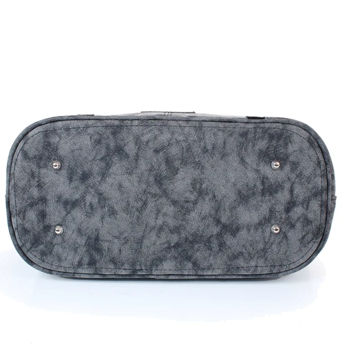 Женская сумка бакет-бэг Laskara серая (LK10194-black): Застежка Механическая