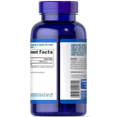 Puritan's Pride Glucosamine Sulfate 1000 mg Глюкозамін сульфат 240 капсул: Тип Глюкозамін