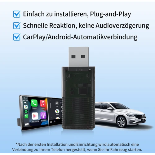 Бездротовий адаптер Ottocast Mini Wireless 2-in-1 CarPlay Und Android Auto Adapter (CP86 2 in 1) фото 2