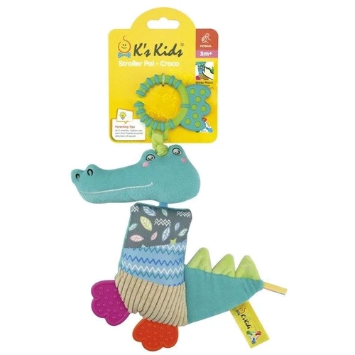 Мягкая погремушка-прорезыватель K's Kids Кроко (KA10812-HC)
