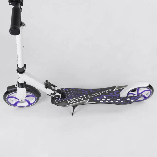 Самокат детский Best Scooter с PU колесами, зажимом руля и 1 амортизатором White/Purple (88916): Тип тормоза ножной
