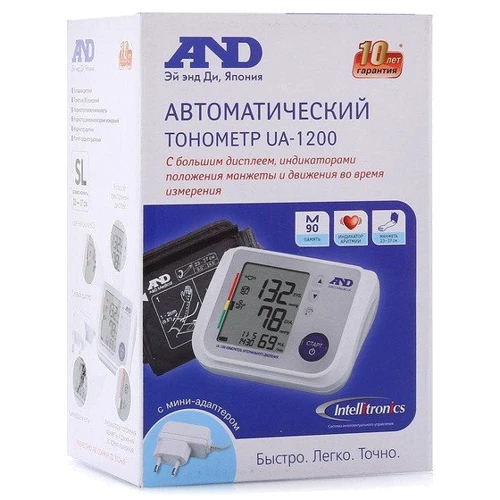 Тонометр AND автоматический (UA-1200AC): Тип измерения автоматический