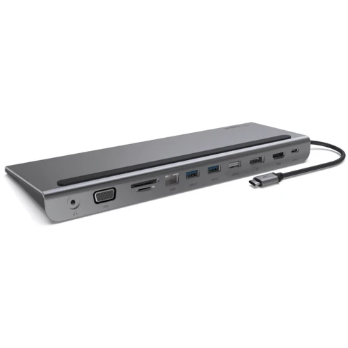 Адаптер Belkin Adapter USB-C to USB-C 3.0+HDMI+DisplayPort+SD+RJ45+VGA+2xUSB 3.0+USB 2.0+3.5mm Grey: Цвет серый