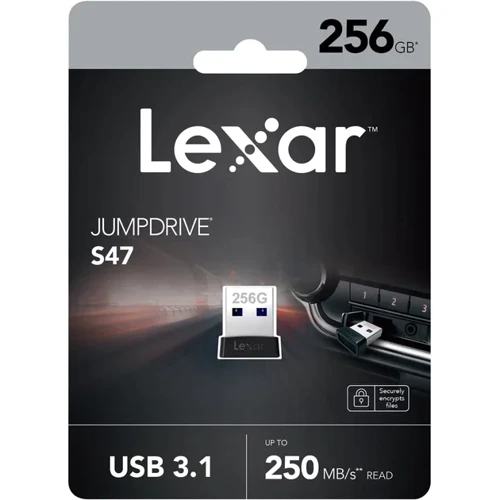 USB-флешка Lexar 256GB JumpDrive S47 USB 3.1 (LJDS47-256ABBK): Дополнительно шифрование данных