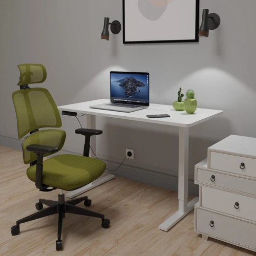 Комплект Mealux PowerDesk Lite White + Leo Air Plus Green (EVO-201 Lite W/W +Y 546 KZ)