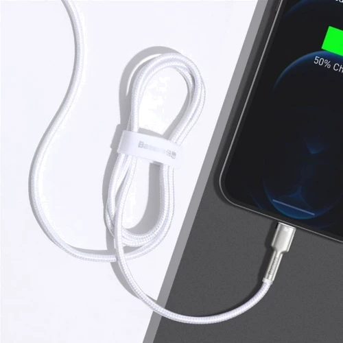 Кабель Baseus Cable USB-C to Lightning Cafule Metal PD 20W 1m White (CATLJK-A02) фото 7