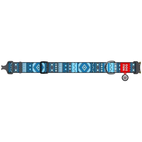 Ошейник для собак WAUDOG Nylon с QR паспортом Этно синий, XXL (4535-0131): Производитель WAUDOG