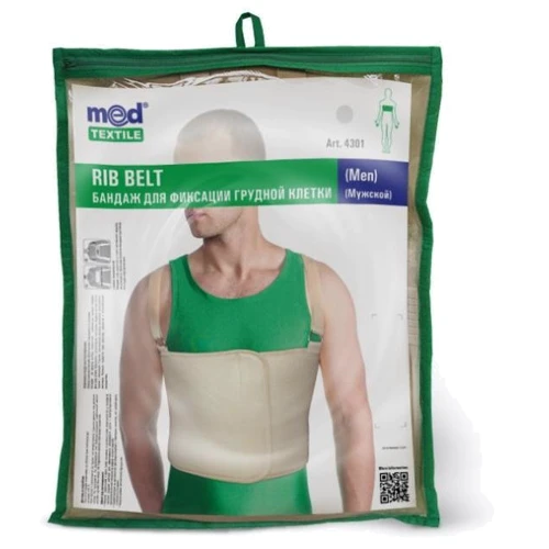 Бандаж мужской для фиксации грудной клетки MedTextile размер M люкс (4820137290930): Тип Грудопоясничные