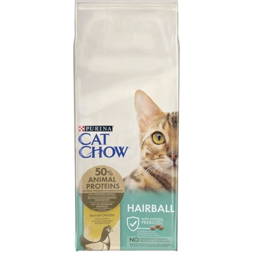 Сухий корм Cat Chow Hairball Control для виведення вовни у кішок з куркою 15кг (12251718): Порода Все породы