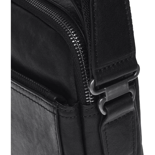 Мужская сумка через плечо Ricco Grande черная (K16458a-black): Застежка Молния