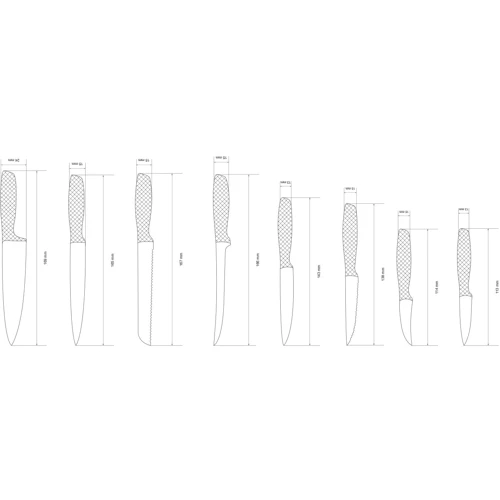 Набор кухонных ножей Vinzer Razor 9 пр. (50112): Количество предметов 9