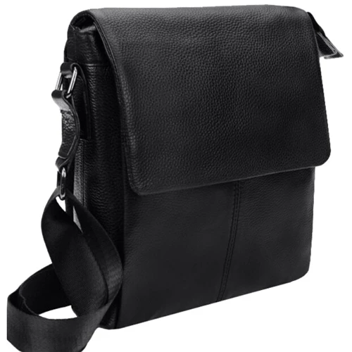 Мужская сумка планшет Borsa Leather черный (1t8871-black)