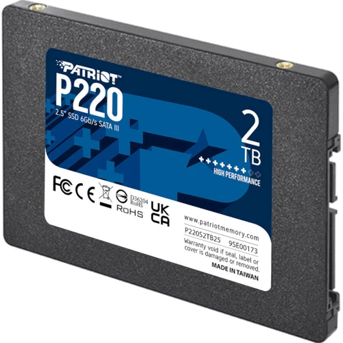 PATRIOT P220 2 TB (P220S2TB25): Обсяг 2 ТБ