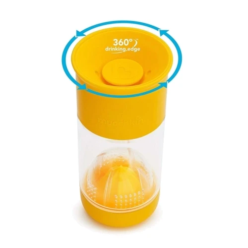 Пляшка Munchkin Miracle 360 Fruit Infuser Cup з інфузером, 414 мл, жовта (011209.03): Об'єм, мл 414