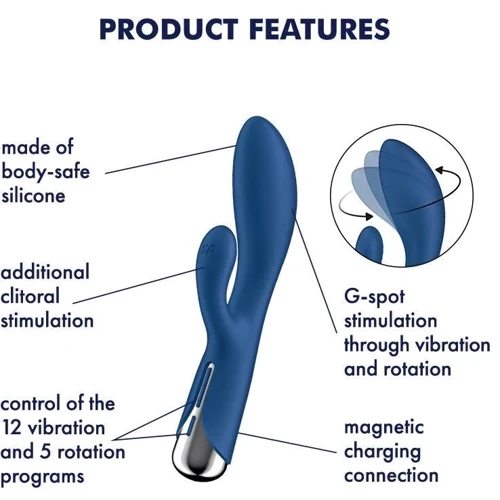 Вибратор-кролик Satisfyer Spinning Rabbit 1 Blue