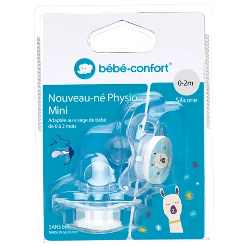 Пустушка Bebe Confort Newborn Physio силіконова, 2 шт (3104201750): Вік с рождения