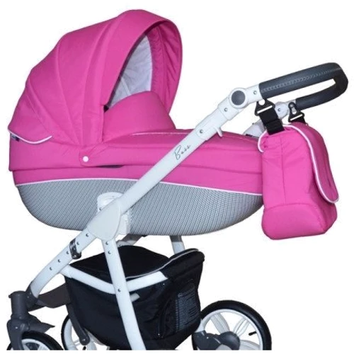 Універсальна коляска 2в1 Roan Bass Carbon White pink