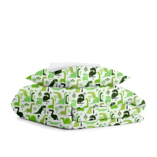 Комплект постельного белья Cosas на резинке Dino GreenEl-white 160х220 см (DinoGreen_El-white_155): Тип постельный комплект