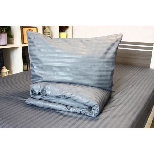 Комплект постільної білизни LightHouse Mf Stripe Graphite страйп-мікрофібра полуторний (2200000604972): Матеріал мікрофібра