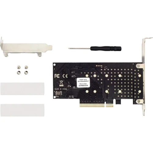 Frime PCIe x8 to 2 x M.2 PI6C20400BLE (ECF-PCIETOSSD018.LP) фото 4