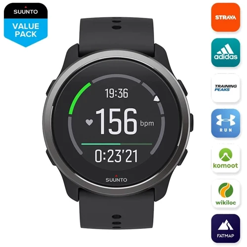 Смарт-часы Suunto 5 Peak Black (SS050726000): Материал корпуса пластик / безель: нержавеющая сталь
