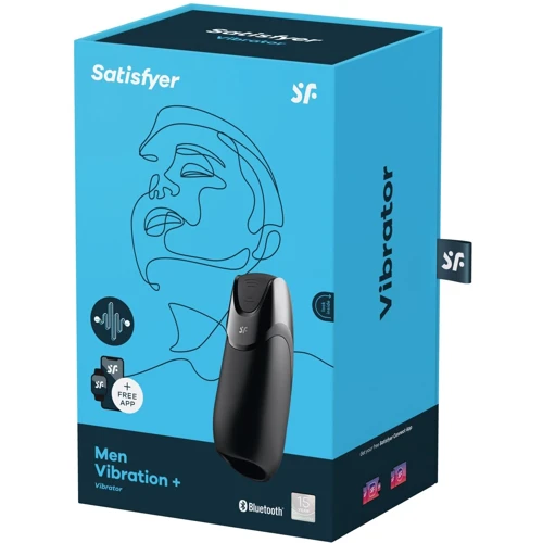 Смарт-мастурбатор с вибрацией Satisfyer Men Vibration+, 2 мотора, 14 режимов, водонепроницаемый