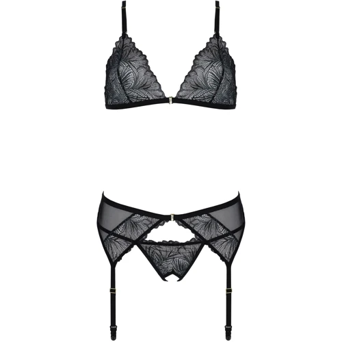Комплект с открытым доступом Passion DELIENA SET Black XXL/XXXL