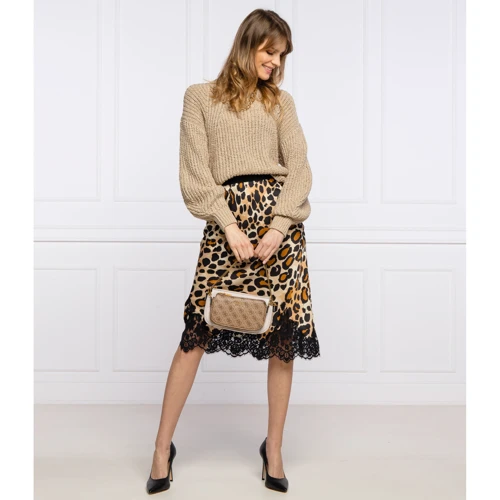 Жіноча сумка крос боді Guess Mika Double Pouch Crossbody коричнева (HWSB7967700-BRO): Застібка Блискавка