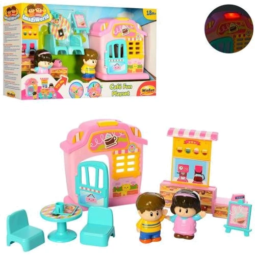 Будиночок-кафе WinFun 1 309-NL 16см, меблі, фігурки, музика, звук, світло