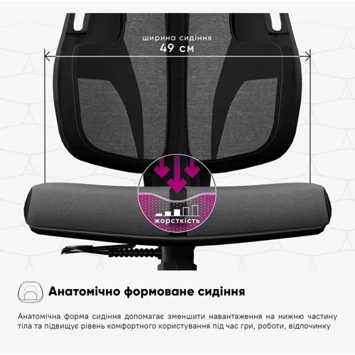 Геймерское кресло Cyberlux V8 Fabric Grey (арт. GM- V8 FG) фото 7