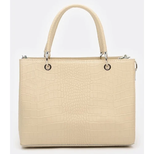 Жіноча сумка тоут Ricco Grande бежева (1l797rep-beige): Фактура Тиснення, матова