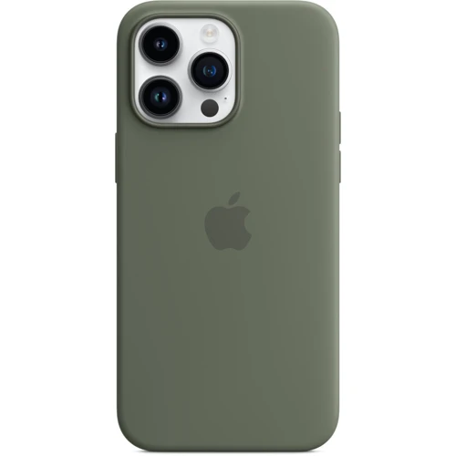 Чехол для iPhone Apple Silicone Case with MagSafe Olive (MQUN3) for iPhone 14 Pro Max: Материалы Силикон