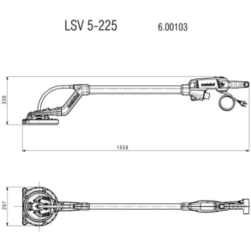 Шлифовальная машина по штукатурке Metabo LSV 5-225 (600103000): Макс. диаметр диска 225 мм