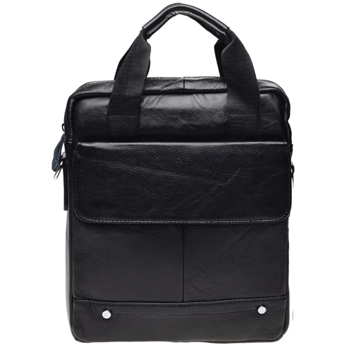 Мужская сумка планшет Borsa Leather черная (K18859-black)