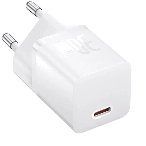 Зарядное устройство Baseus USB-C Wall Charger GaN5 1C 30W White (CCGN070502): Кабель в комплекте отсутствует