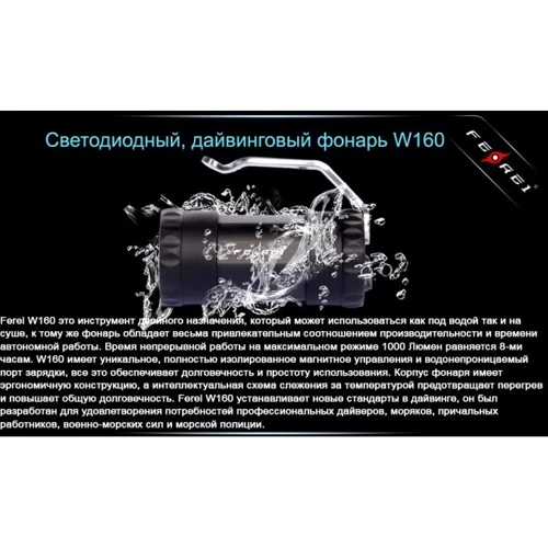 Фонарь туристический Ferei W160 T6 фото 11