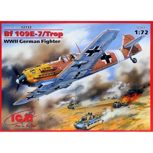Модель ICM Немецкий истребитель Messerschmitt Bf-109 E7/Trop (ICM72133)
