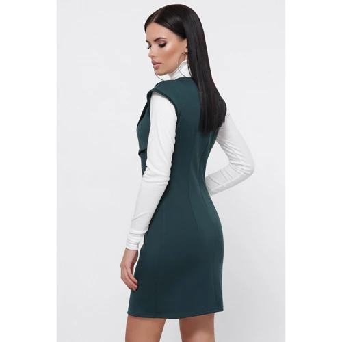 Платье FashionUp PL-1804B 42 зеленое повседневное до середины бедра: Состав Вискоза, Полиэстер, Эластан