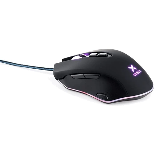 Мышь Vinga MSG-869 black: Интерфейс подключения проводная USB
