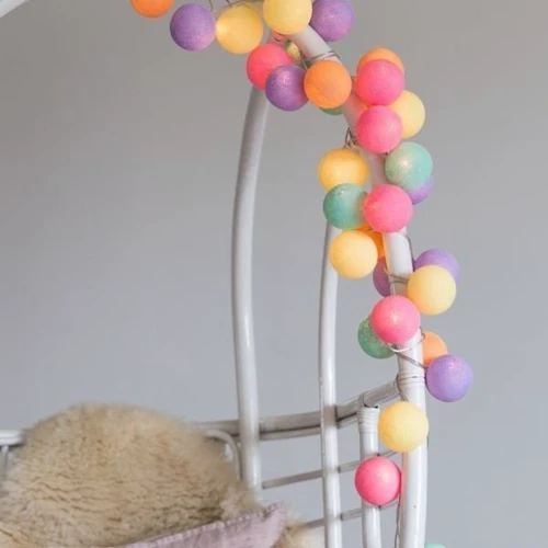 Гирлянда Cotton ball lights на 20 шаров 3,8м, Ice Cream: Длина, м 3.8