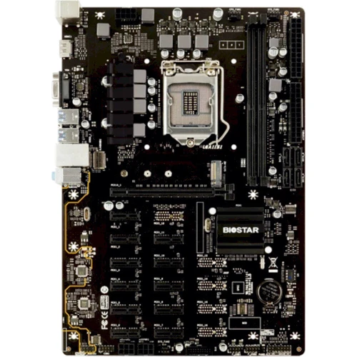 BIOSTAR TB360-BTC PRO 3.0: Разъемы на плате USB 3.2 Gen 2, USB 2.0, PCI Express x1, SATA 3.0, M.2
