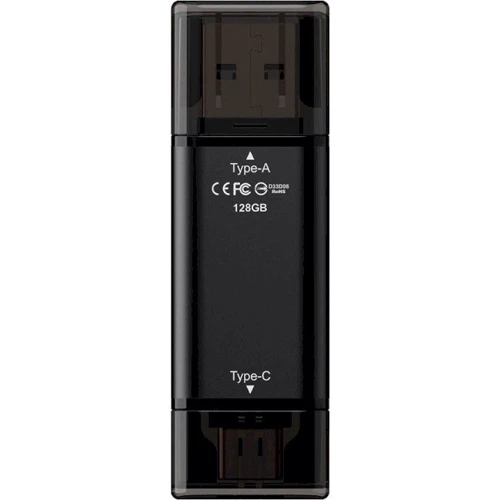 USB-флешка Team 128GB X1 Max USB+USB-C 3.2 Black (TX1MAX3128GB01): Вес 12 г