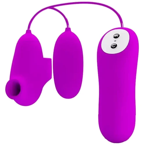 Вакуумный стимулятор с виброяйцом PRETTY LOVE - SUCTION & VIBRO-BULLETS, BI-014925