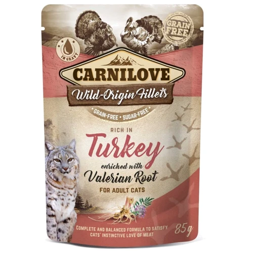 Влажный корм Carnilove cat для котов с индейкой и валерианой 85 г (8595602537525)
